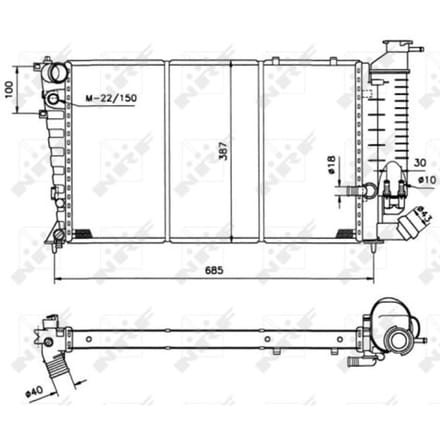Radiator, motorkoeling NRF 50412