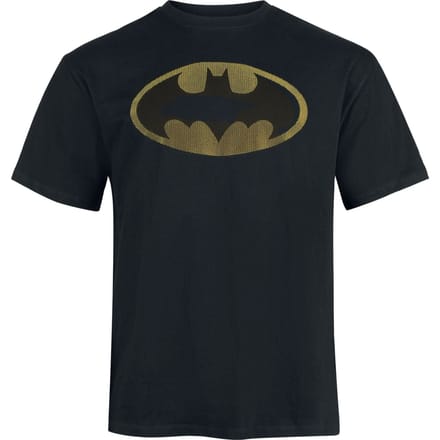 Batman T-shirt - Logo - Dots - S tot M - voor Mannen - zwart