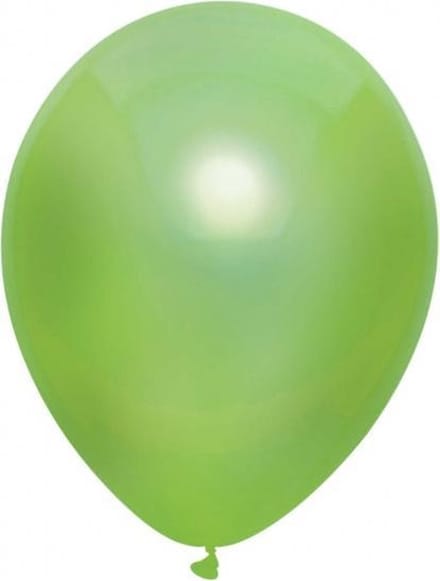 Ballonnen Metallic Lichtgroen 10 stuks