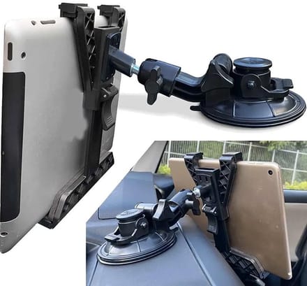 Universele 360° Auto Voorruit Tablethouder – Voor 7" tot 11" Tablets & Grote Smartphones - Raam en Dashboard Tablet Houder Auto