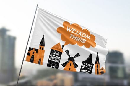 Welkom Thuis Vlag 100x150cm