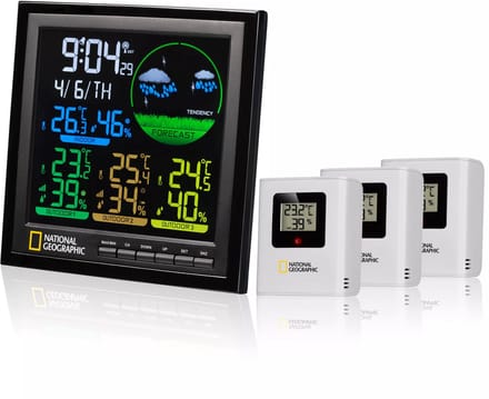 National Geographic Weerstation - Incl. 3 Sensoren - Met Kleurendisplay