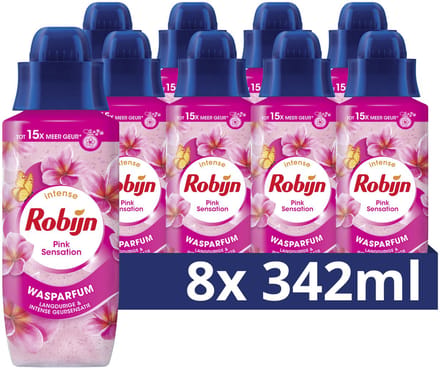 Robijn Intense Wasparfum - Pink Sensation - 8 flessen x 342 ml