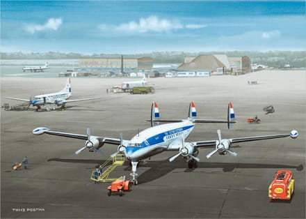 Thijs Postma - TP Aviation Art - Poster - Lockheed L-1049 Super Constellation - 50x70cm
