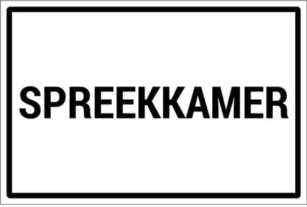 Spreekkamer sticker | 30 x 20 cm