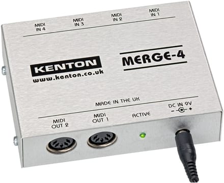 Kenton MIDI MERGE 4 actieve MIDI Merger - MIDI-tool voor keyboards
