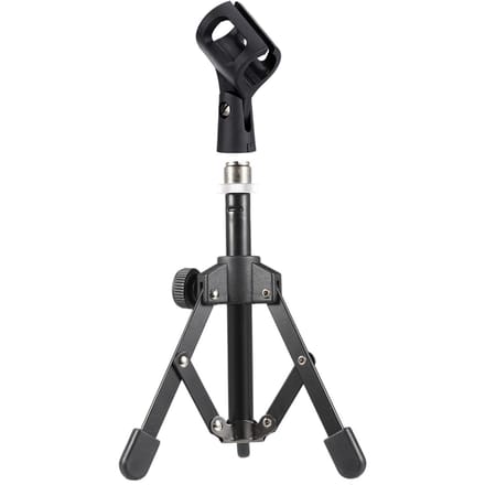 MS-12 Mini Opvouwbare Verstelbare Desktop Statief Microfoonstandaard met MC3 Microfoon Clip Houder Beugel voor black