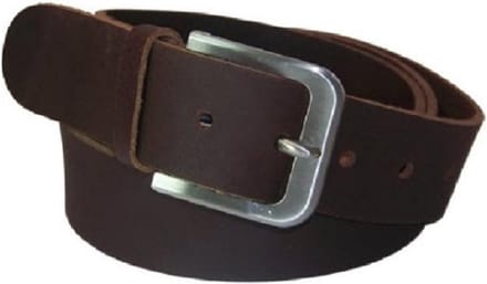 100% Leren Riem, 4 cm. Breed, taillemaat 100 cm. Donkerbruin.