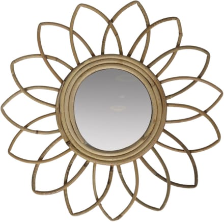 Gerimport Rotan spiegel natuurlijk - sun - rotan - 35x4 cm - bohemian spiegel - wandspiegel