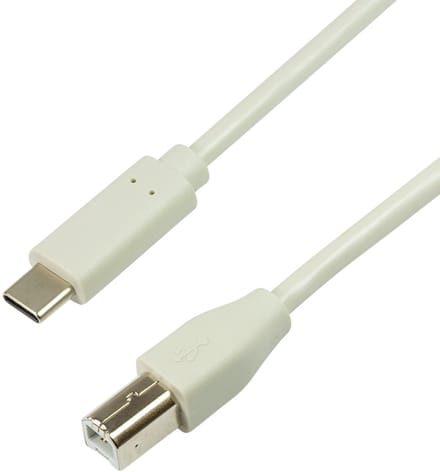 LogiLink CU0160 USB-kabel USB 2.0 1 m USB C USB B 0,48 Gbit/s Wit