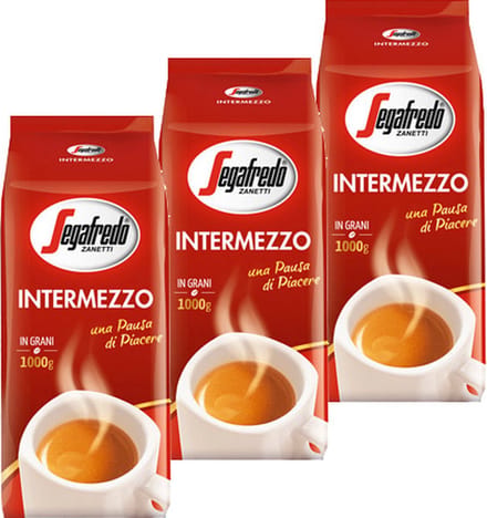 Segafredo Intermezzo - koffiebonen - 3 x 1 kg