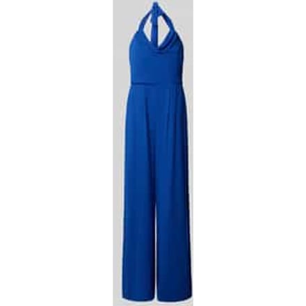 Jumpsuit met plissévouwen en ronde hals