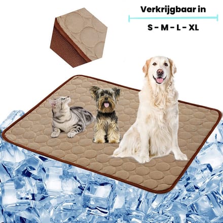 Koeldeken Voor Hond & Kat | 60 X 50 CM Bruin | M