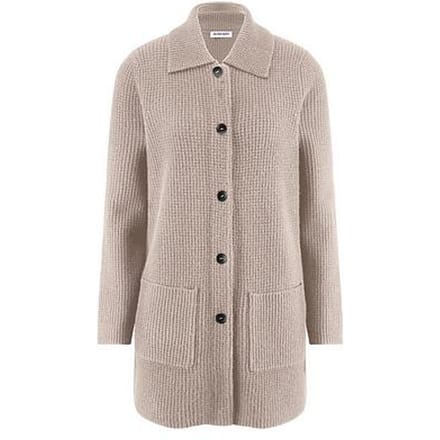 Lang vest in kasjmiermix Van Peter Hahn beige