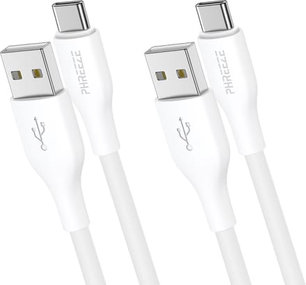 2x oplaadsnoer usb C - 1 meter - Usb C naar usb kabel - Telefoon oplader - Flexibel, stevig & soepel