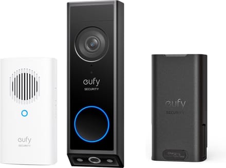 eufy Security E340 2K Draadloze Video Deurbel Inclusief Chime + EXTRA ACCU - Voordeelbundel