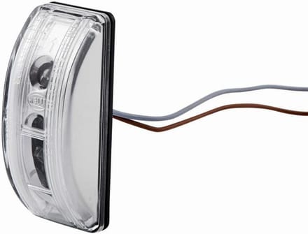 LED Zijmarkeringslicht Geel - 12V - Transparant - Opbouw/Gekleefd - Met 80cm Kabel
