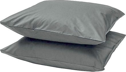 Kussenslopen Antraciet - 100% Perkaal Katoen - 60x70cm | Set van 2 stuks