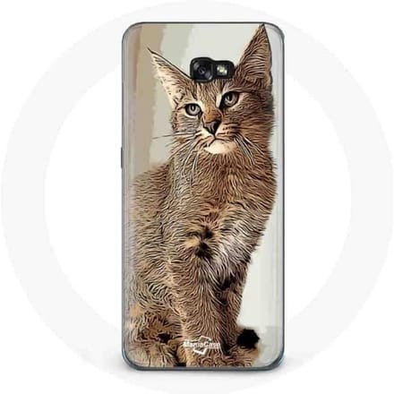 Coque - Samsung - Galaxy A8 2016 - Souple - Noir - Siamois Race de chats