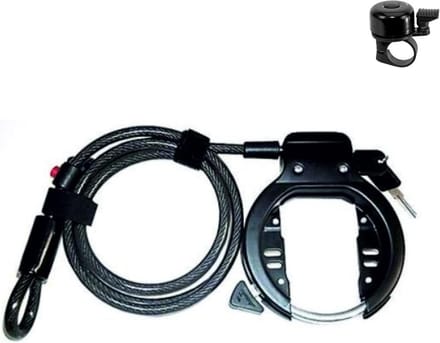 Stevig Ringslot Fiets Framehouder Inclusief Kabel en Fietsbel