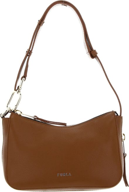 FURLA Leren Schoudertas Skye Hobo Cognac H Bruine