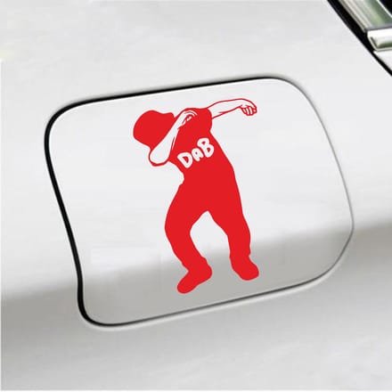 Bumpersticker - Dab - 15 X 10 - Rood