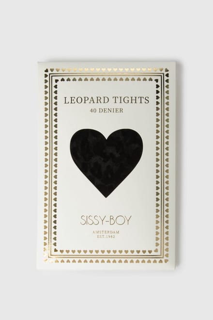 Sissy-Boy - Zwarte leopard panty