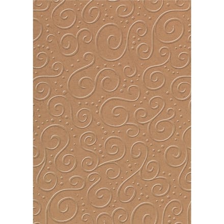 Gepreegd karton Milaan, ca. 50 x 70 cm, 220 g/sqm - Bruin/Natuur