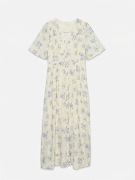 Vero Moda Gesmokte jurk VMBELLA Lange jurk