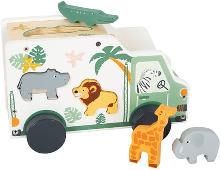 Small Foot - Houten Vormenstoof Jeep Safari, 6dlg.