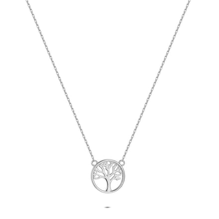 Twice As Nice Halsketting in zilver, boomontwerp Zilverkleurig 45cm+5cm