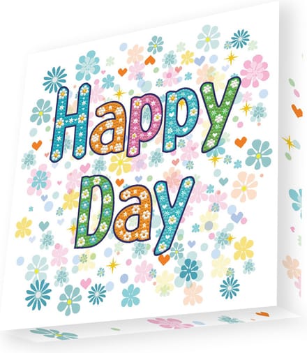 Knutselpakket met Ronde Steentjes, Dotz voor Volwassenen, Hobbypakket voor Kinderen Vanaf 8 Jaar - DBX.050 DOTZ - BOX Diamond Dotting kit - 22x22cm - HAPPY DAY