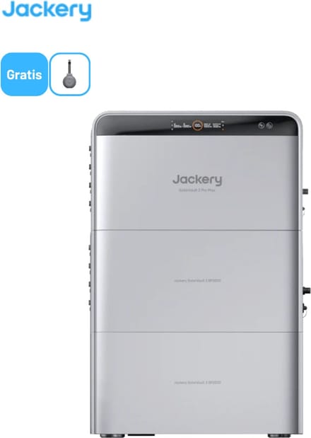 Jackery SolarVault 3 Pro Max - Incl. 2x BP2500 - Thuisbatterij - 7,5 kWh