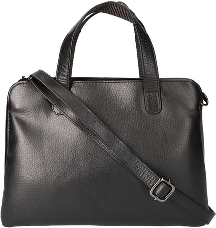 Leather Design Handtas/Schoudertas Nappa Zwart