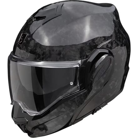 Scorpion Exo-Tech Evo Onyx Forged Carbon Air Solid Black - Systeemhelm - Maat M - Motorhelm - ECE 22-06 gekeurd