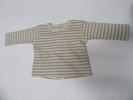 Noukie's - T-shirt met lange mouw- streepje - 6 maand 68