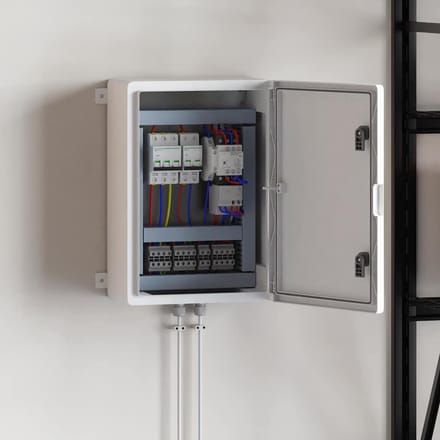 vidaXL - Besturingskast - Grijs - 42 - x - 19,5 - x - 50 - cm - ABS - Kunststof