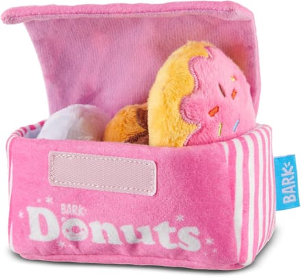 Hondenspeelgoed Pluche - Interactief Speelgoed - Verstop Lekkernijen - 4-in-1 Speelgoed - Klein Formaat - Donuts