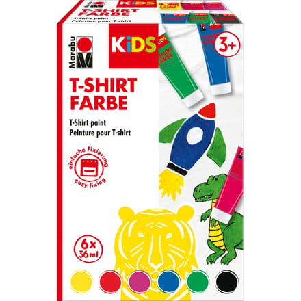 Marabu KiDS T-shirt paint set 6x36ml Knutselen