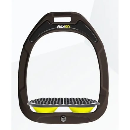 Endurance stijgbeugels Bruin/grijs/geel Flex-On Green Composite