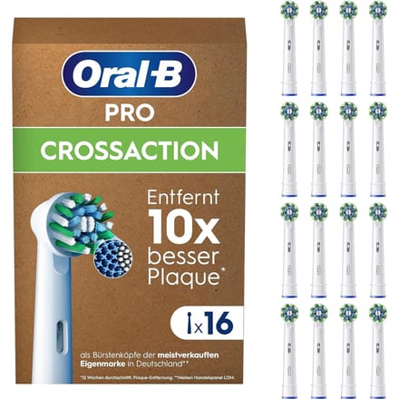 Oral-B Pro Cross Action - Opzetborstels - Met CleanMaximiser Technologie - 16 Stuks