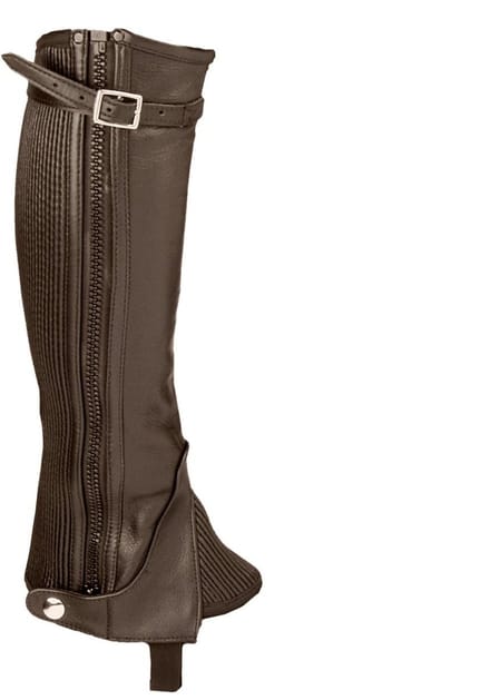 Mondoni Deluxe Minichaps - Maat: XL - Bruin - Leer