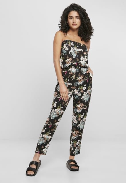 Urban Classics - Viscose Bandeau Jumpsuit - 5XL - Zwart