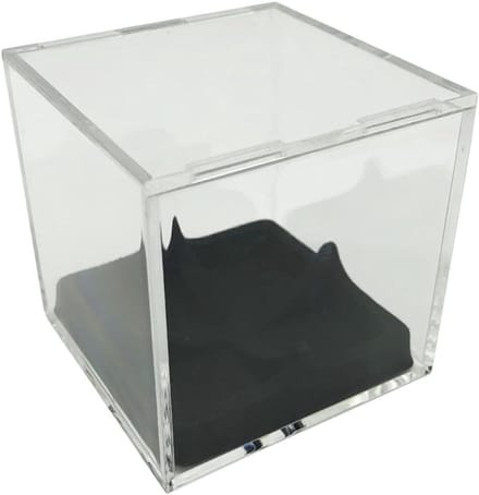 Display Box - Vitrine Honkbal - Collectie Tonen - Ingebouwde Standaard - 8x8cm - Zwart