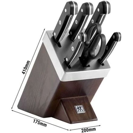 ZWILLING GOURMET SharpBlock - Zelfslijpend messenblok - 7 stuks - Bruin