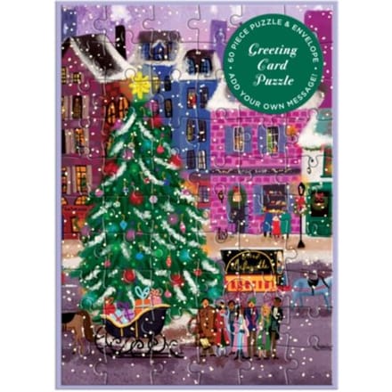Joy Laforme Christmas Square Greeting Card Puzzle - Galison
