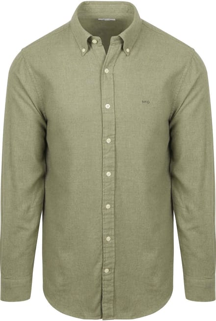 McGregor Overhemd Flanel Melange Sage Groen - Maat S - Heren - Overhemden Casual