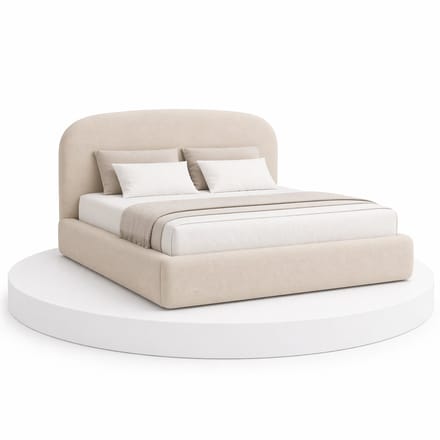 Japandi Bed Shira - 200x220 Compleet - Boxspring met opbergruimte - Beige - BalBedden