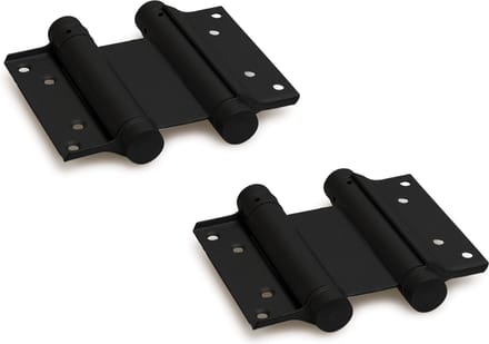 Bommerscharnier Zwart Dubbelwerkend 75 mm | Per 2 Stuks