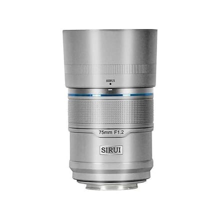 Sirui Sniper 75mm f/1.2 APS-C autofocus objectief Metaal  Sony E-bevestiging zilver